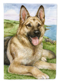 German Shepherd by Debbie Cook House Flag 28x40 Porch Sleeve Pole Decorative Outside Yard Banner Artwork Wall Hanging, Polyester