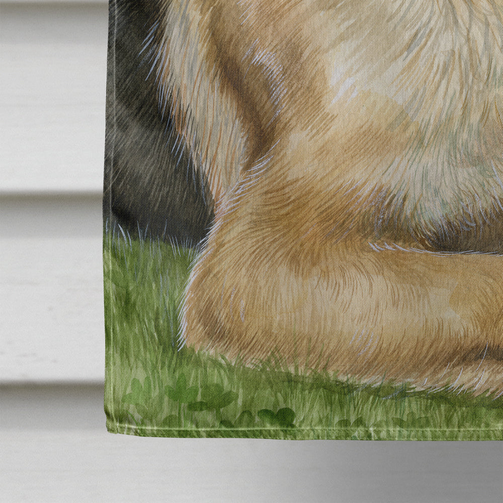 German Shepherd by Debbie Cook House Flag 28x40 Porch Sleeve Pole Decorative Outside Yard Banner Artwork Wall Hanging, Polyester