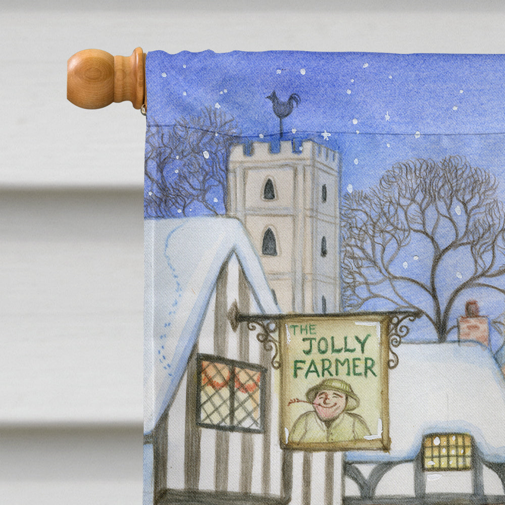 Christmas Carol Singers House Flag 28x40 Porch Sleeve Pole Decorative Outside Yard Banner Artwork Wall Hanging, Polyester