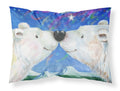Polar Bears Polar Kiss by Debbie Cook Standard Pillowcase Lightweight Super Soft Easy Care Decorative Artwork Pillowcase, Standard