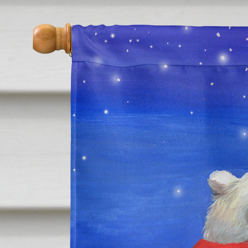 Polar Bear with Hot Water Bottle House Flag 28x40 Porch Sleeve Pole Decorative Outside Yard Banner Artwork Wall Hanging, Polyester