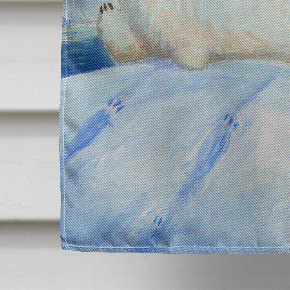 Polar Bear with Hot Water Bottle House Flag 28x40 Porch Sleeve Pole Decorative Outside Yard Banner Artwork Wall Hanging, Polyester