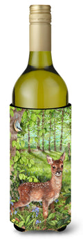 European Roe Deer Fawn Wine Bottle Hugger Gift Sleeve for Standard 750 ml Bottles, Insulated Reusable Also Fits Mini Shot & Pint Bottles
