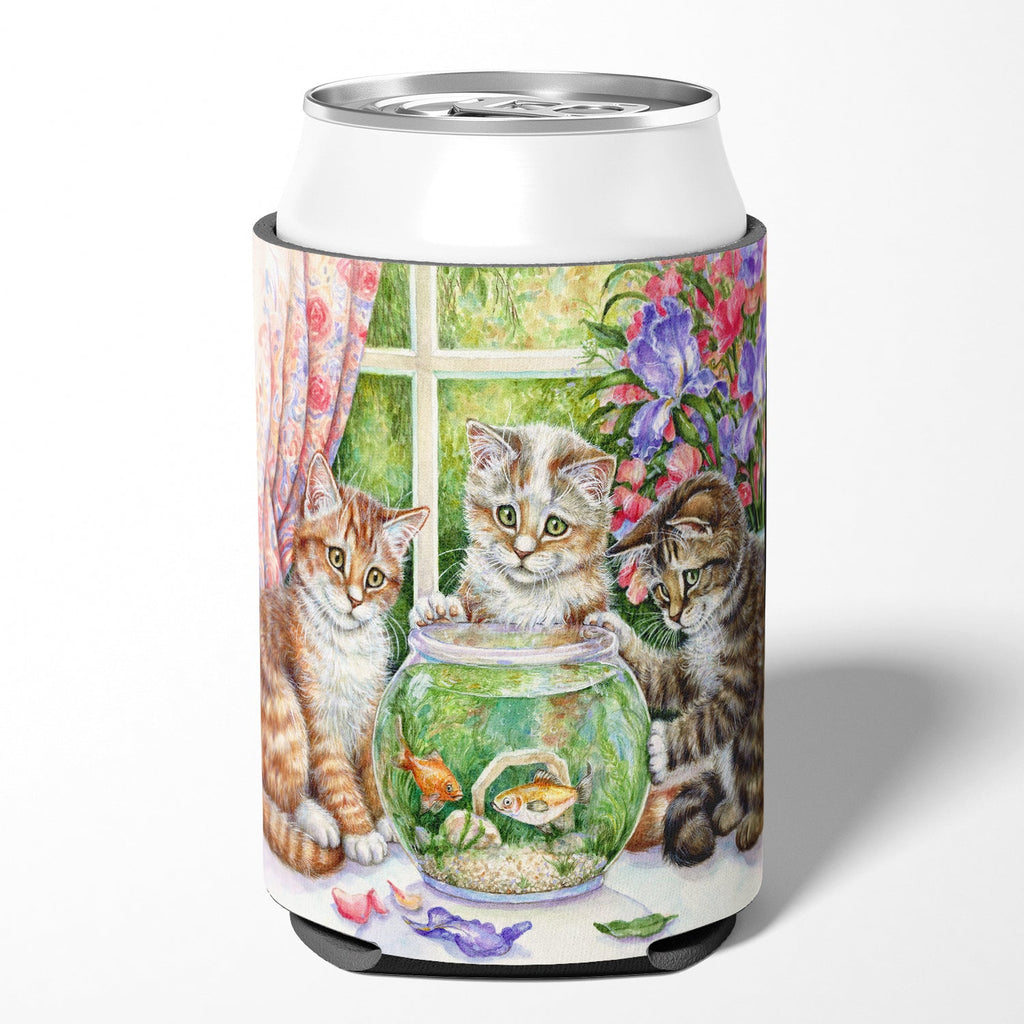 White Tabby by Debbie Cook Can or Bottle Hugger Cooler Sleeve for Standard 12 oz Cans, Insulated Foam Beer & Soda Can Hugger Reusable