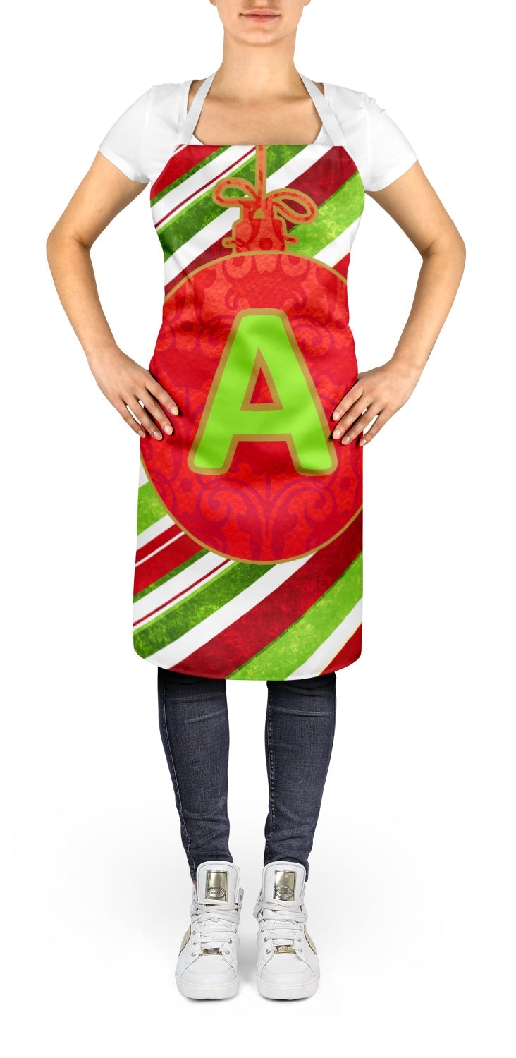 Christmas Oranment Holiday Initial Letter A  Apron Cooking Kitchen Server Baking Crafts Gardening for Adult Women Men, Unisex, Large, Multicolor