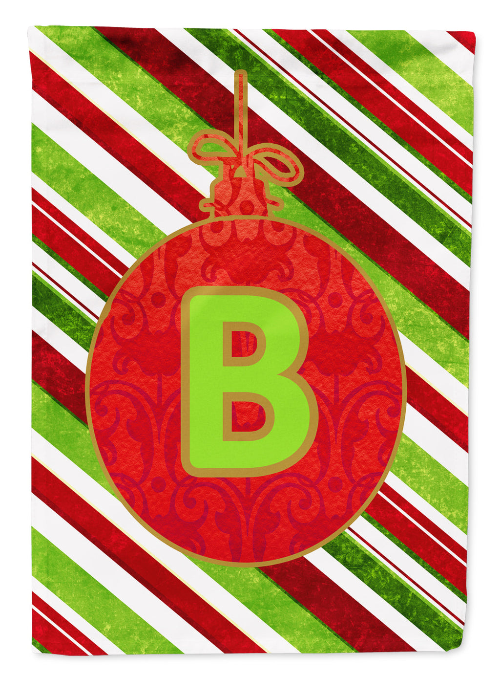 Christmas Oranment Holiday Initial Letter B  House Flag 28x40 Porch Sleeve Pole Decorative Outside Yard Banner Artwork Wall Hanging, Polyester