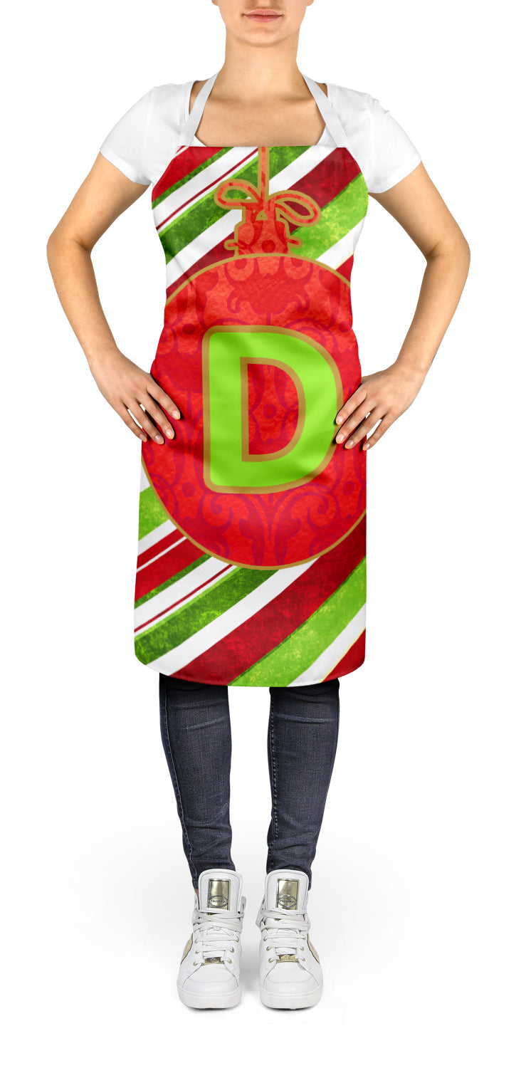 Christmas Oranment Holiday Initial Letter D  Apron Cooking Kitchen Server Baking Crafts Gardening for Adult Women Men, Unisex, Large, Multicolor