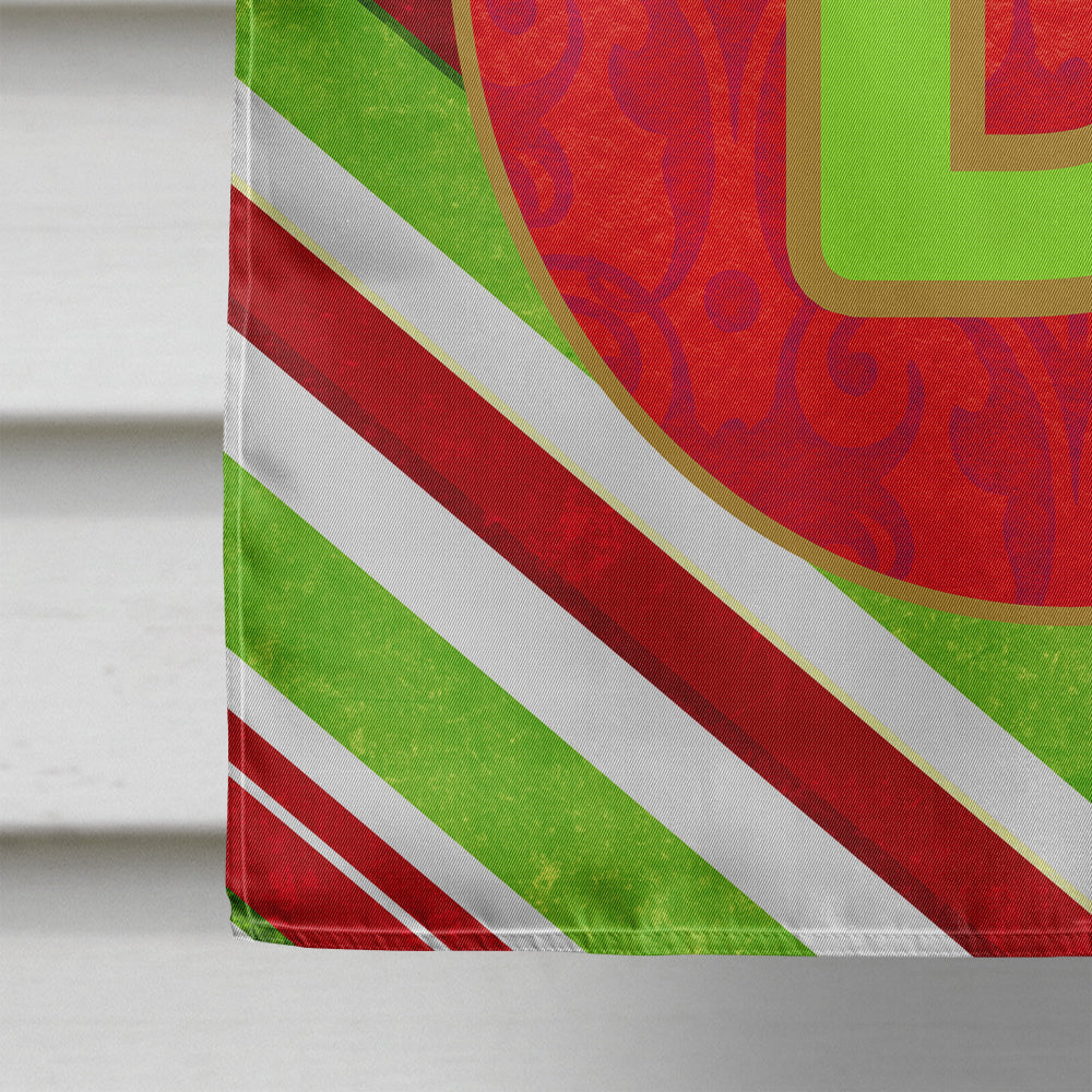 Christmas Oranment Holiday Initial Letter D  House Flag 28x40 Porch Sleeve Pole Decorative Outside Yard Banner Artwork Wall Hanging, Polyester