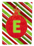 Christmas Oranment Holiday Initial Letter E House Flag 28x40 Porch Sleeve Pole Decorative Outside Yard Banner Artwork Wall Hanging, Polyester