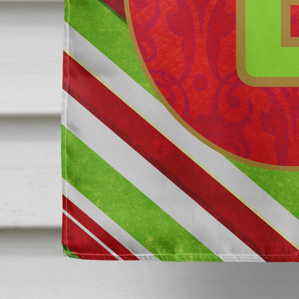 Christmas Oranment Holiday Initial Letter E House Flag 28x40 Porch Sleeve Pole Decorative Outside Yard Banner Artwork Wall Hanging, Polyester