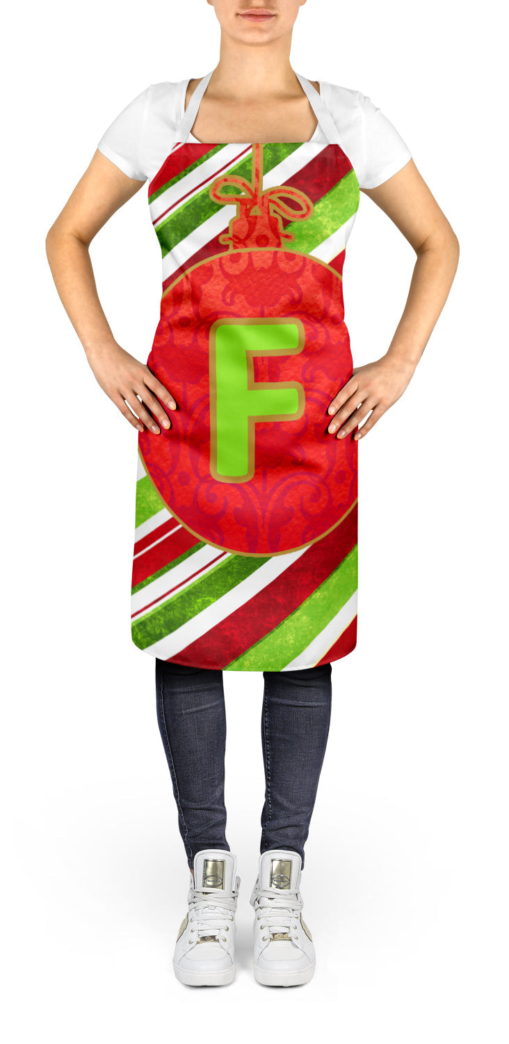 Christmas Oranment Holiday Initial Letter F Apron Cooking Kitchen Server Baking Crafts Gardening for Adult Women Men, Unisex, Large, Multicolor