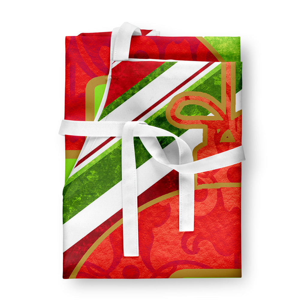 Christmas Oranment Holiday Initial Letter F Apron Cooking Kitchen Server Baking Crafts Gardening for Adult Women Men, Unisex, Large, Multicolor