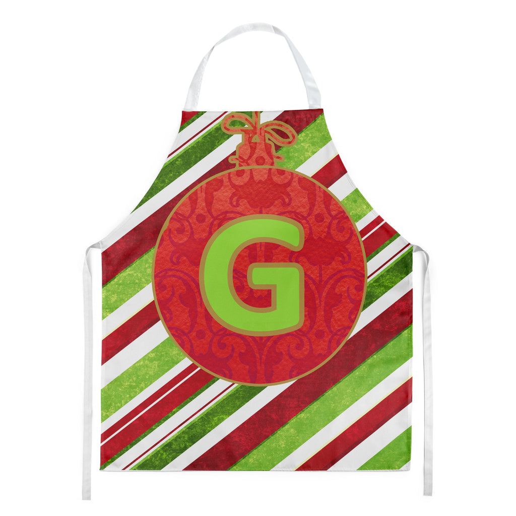 Christmas Oranment Holiday Initial Letter G Apron Cooking Kitchen Server Baking Crafts Gardening for Adult Women Men, Unisex, Large, Multicolor