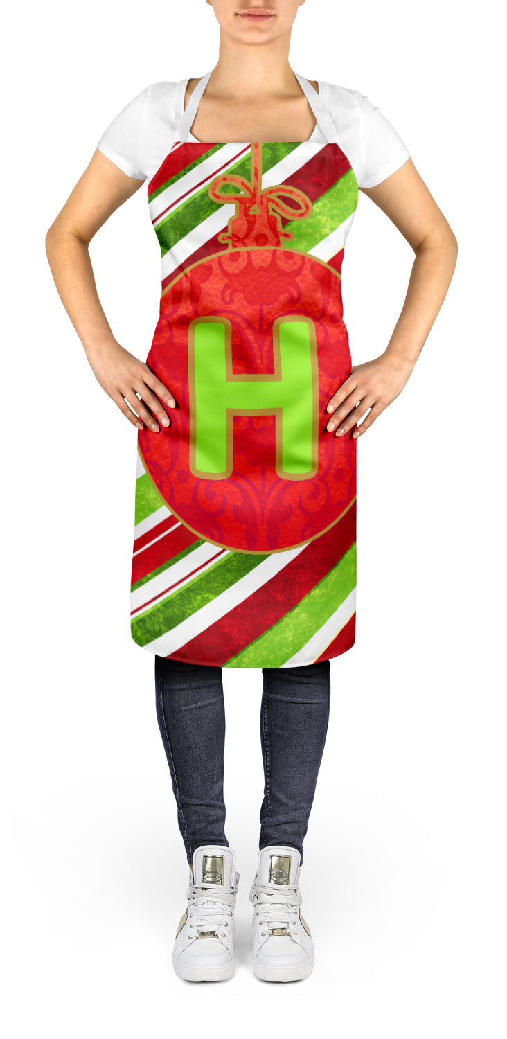 Christmas Oranment Holiday Initial Letter H Apron Cooking Kitchen Server Baking Crafts Gardening for Adult Women Men, Unisex, Large, Multicolor