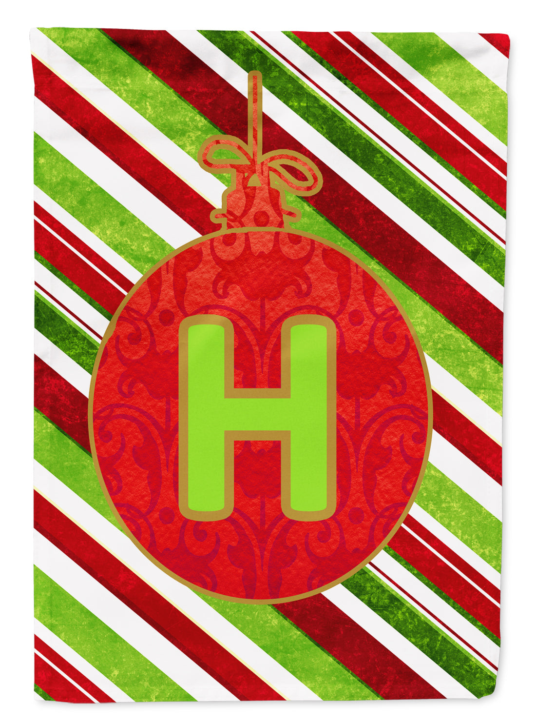 Christmas Oranment Holiday Initial Letter H House Flag 28x40 Porch Sleeve Pole Decorative Outside Yard Banner Artwork Wall Hanging, Polyester