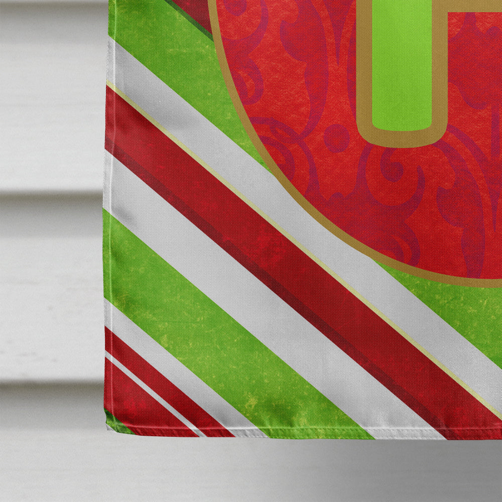 Christmas Oranment Holiday Initial Letter H House Flag 28x40 Porch Sleeve Pole Decorative Outside Yard Banner Artwork Wall Hanging, Polyester