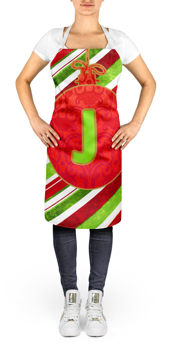 Christmas Oranment Holiday Initial Letter J Apron Cooking Kitchen Server Baking Crafts Gardening for Adult Women Men, Unisex, Large, Multicolor
