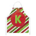 Christmas Oranment Holiday Initial Letter K Apron Cooking Kitchen Server Baking Crafts Gardening for Adult Women Men, Unisex, Large, Multicolor