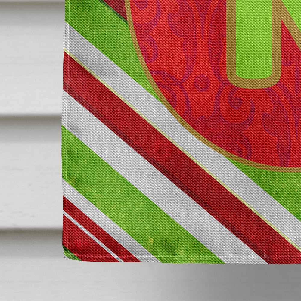 Christmas Oranment Holiday Initial Letter K House Flag 28x40 Porch Sleeve Pole Decorative Outside Yard Banner Artwork Wall Hanging, Polyester