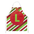 Christmas Oranment Holiday Initial Letter L Apron Cooking Kitchen Server Baking Crafts Gardening for Adult Women Men, Unisex, Large, Multicolor