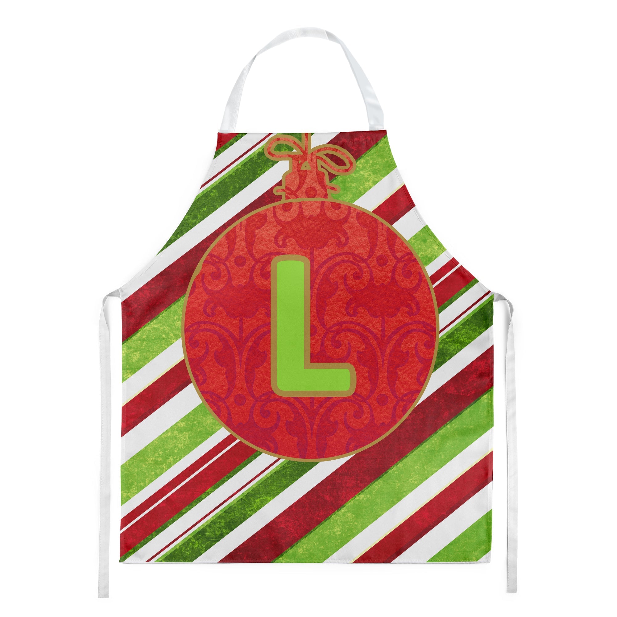 Christmas Oranment Holiday Initial Letter L Apron Cooking Kitchen Server Baking Crafts Gardening for Adult Women Men, Unisex, Large, Multicolor