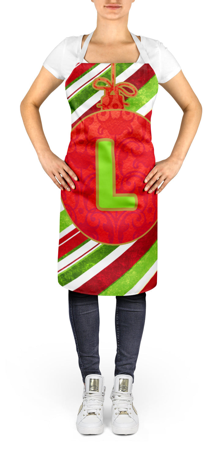 Christmas Oranment Holiday Initial Letter L Apron Cooking Kitchen Server Baking Crafts Gardening for Adult Women Men, Unisex, Large, Multicolor