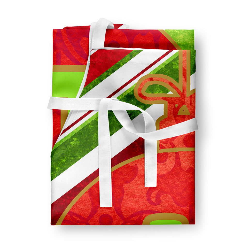 Christmas Oranment Holiday Initial Letter L Apron Cooking Kitchen Server Baking Crafts Gardening for Adult Women Men, Unisex, Large, Multicolor