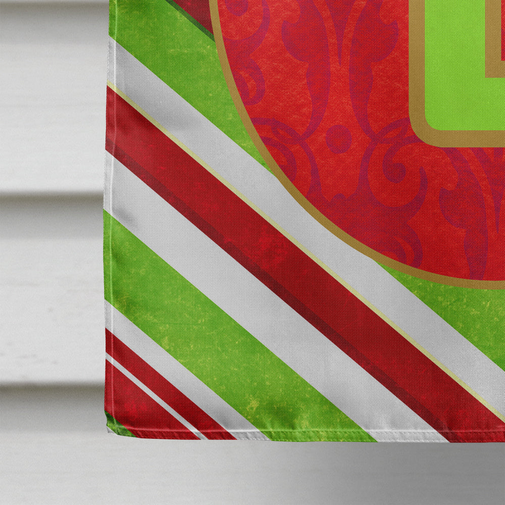Christmas Oranment Holiday Initial Letter L House Flag 28x40 Porch Sleeve Pole Decorative Outside Yard Banner Artwork Wall Hanging, Polyester