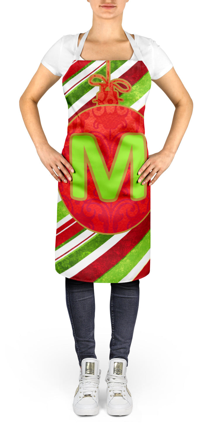 Christmas Oranment Holiday Initial Letter M Apron Cooking Kitchen Server Baking Crafts Gardening for Adult Women Men, Unisex, Large, Multicolor