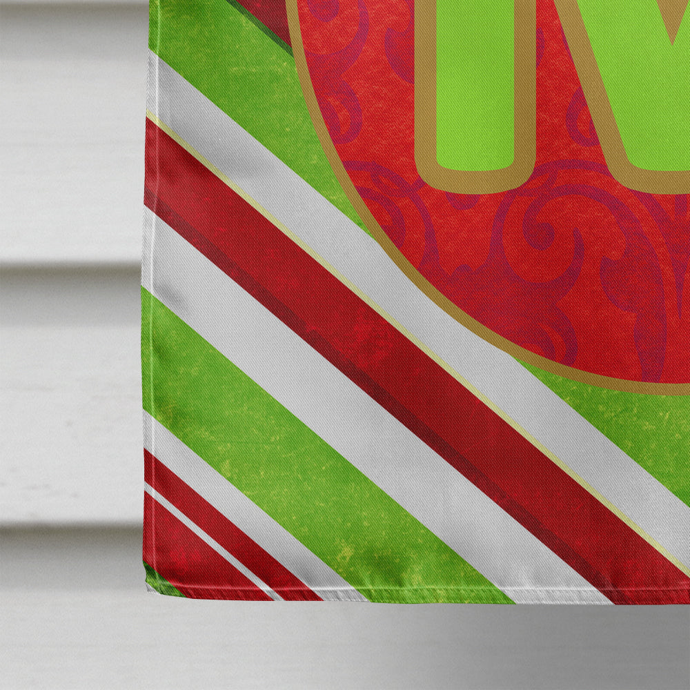 Christmas Oranment Holiday Initial Letter M House Flag 28x40 Porch Sleeve Pole Decorative Outside Yard Banner Artwork Wall Hanging, Polyester