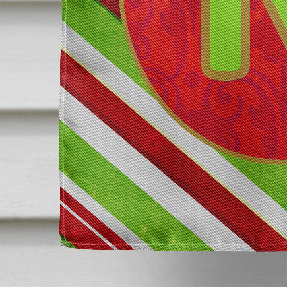 Christmas Oranment Holiday Initial Letter N House Flag 28x40 Porch Sleeve Pole Decorative Outside Yard Banner Artwork Wall Hanging, Polyester