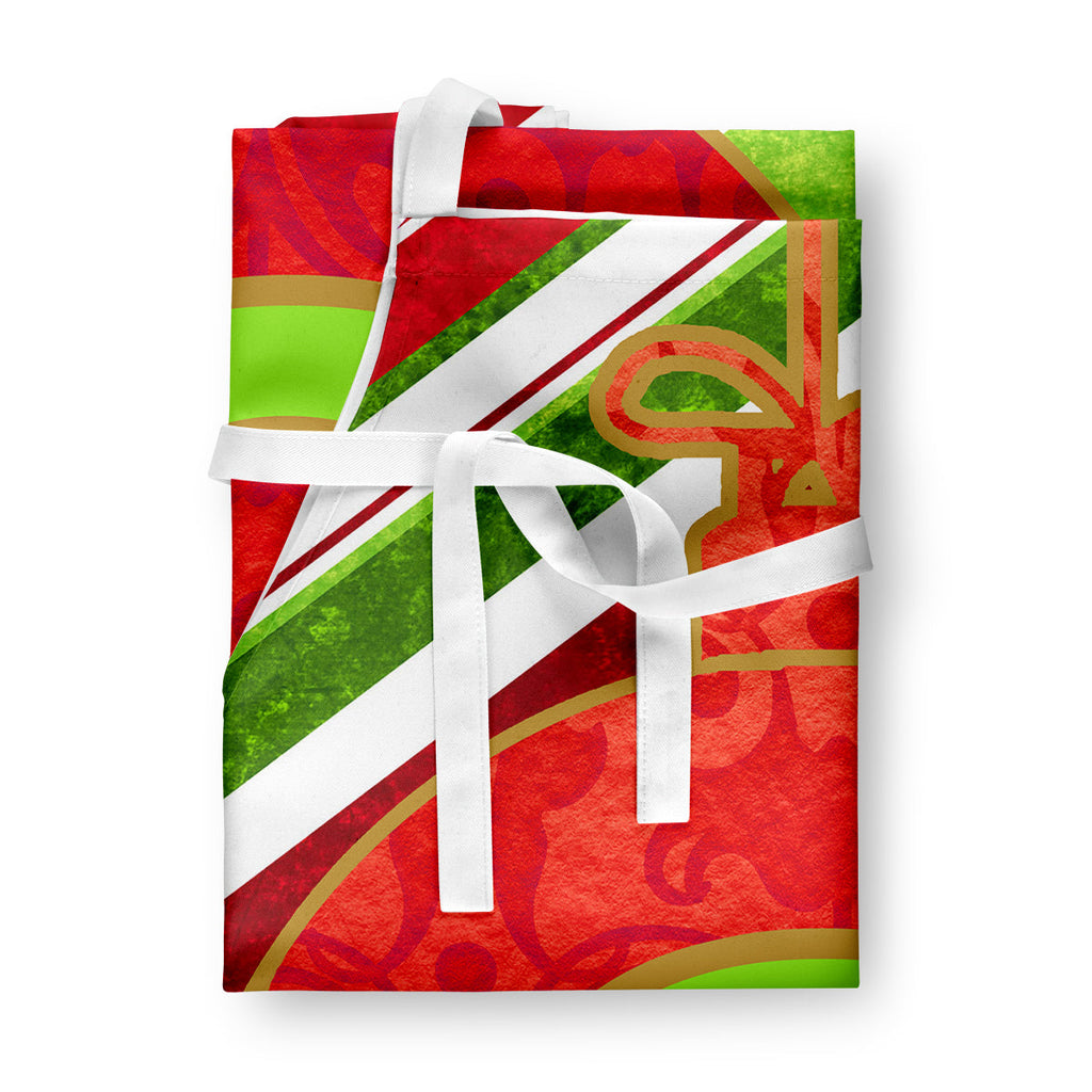Christmas Oranment Holiday Initial Letter O Apron Cooking Kitchen Server Baking Crafts Gardening for Adult Women Men, Unisex, Large, Multicolor