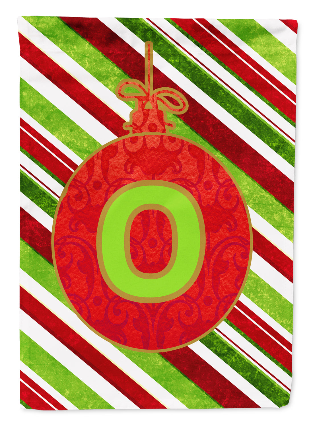 Christmas Oranment Holiday Initial Letter O House Flag 28x40 Porch Sleeve Pole Decorative Outside Yard Banner Artwork Wall Hanging, Polyester