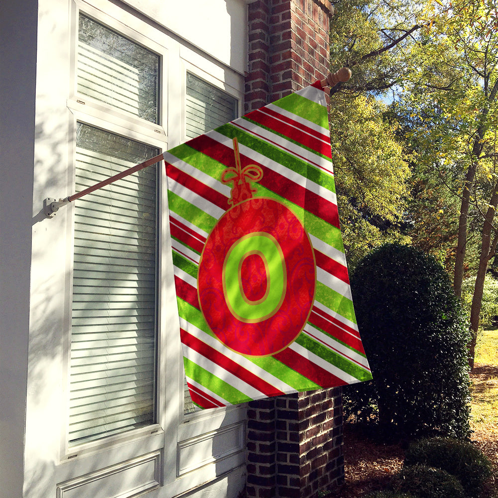 Christmas Oranment Holiday Initial Letter O House Flag 28x40 Porch Sleeve Pole Decorative Outside Yard Banner Artwork Wall Hanging, Polyester