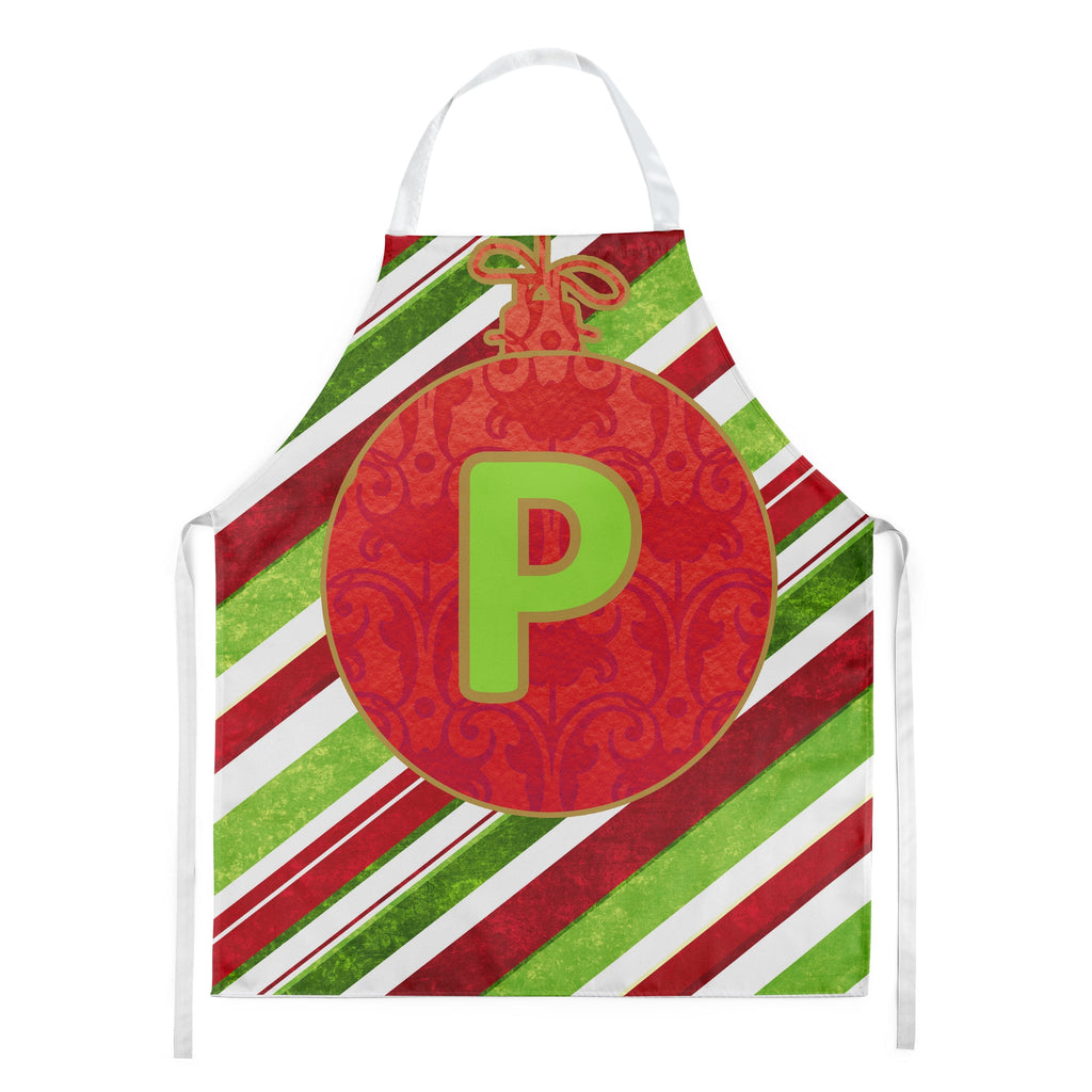 Christmas Oranment Holiday Initial Letter P Apron Cooking Kitchen Server Baking Crafts Gardening for Adult Women Men, Unisex, Large, Multicolor