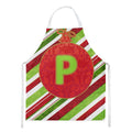 Christmas Oranment Holiday Initial Letter P Apron Cooking Kitchen Server Baking Crafts Gardening for Adult Women Men, Unisex, Large, Multicolor