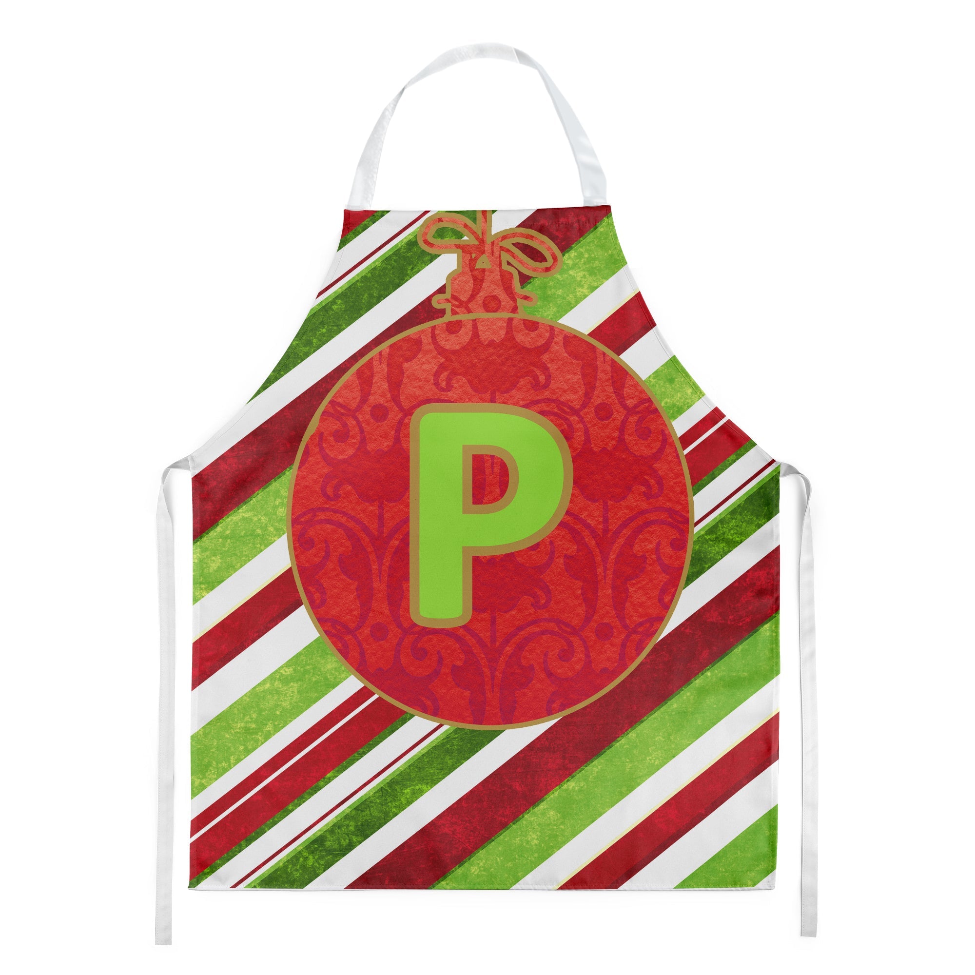 Christmas Oranment Holiday Initial Letter P Apron Cooking Kitchen Server Baking Crafts Gardening for Adult Women Men, Unisex, Large, Multicolor