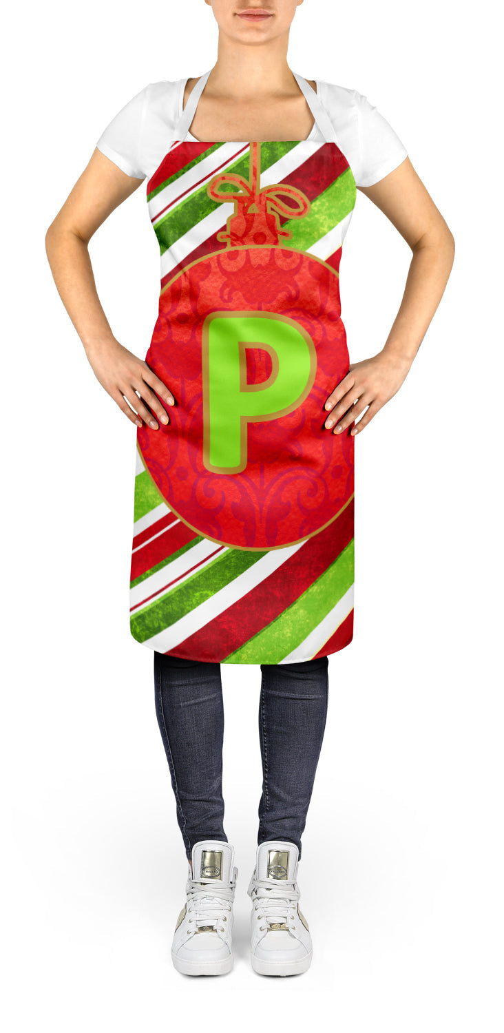 Christmas Oranment Holiday Initial Letter P Apron Cooking Kitchen Server Baking Crafts Gardening for Adult Women Men, Unisex, Large, Multicolor