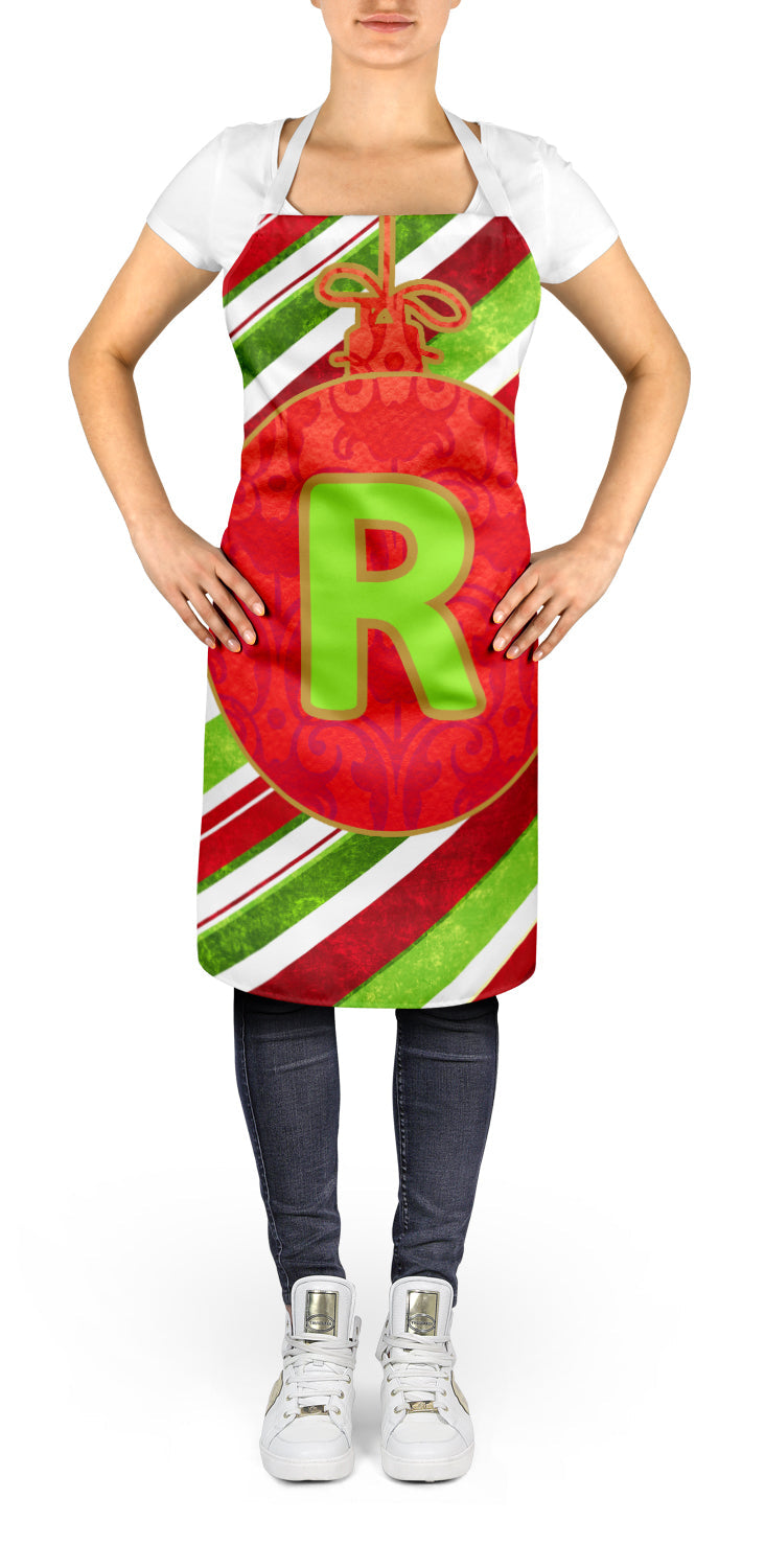 Christmas Oranment Holiday Initial Letter R Apron Cooking Kitchen Server Baking Crafts Gardening for Adult Women Men, Unisex, Large, Multicolor