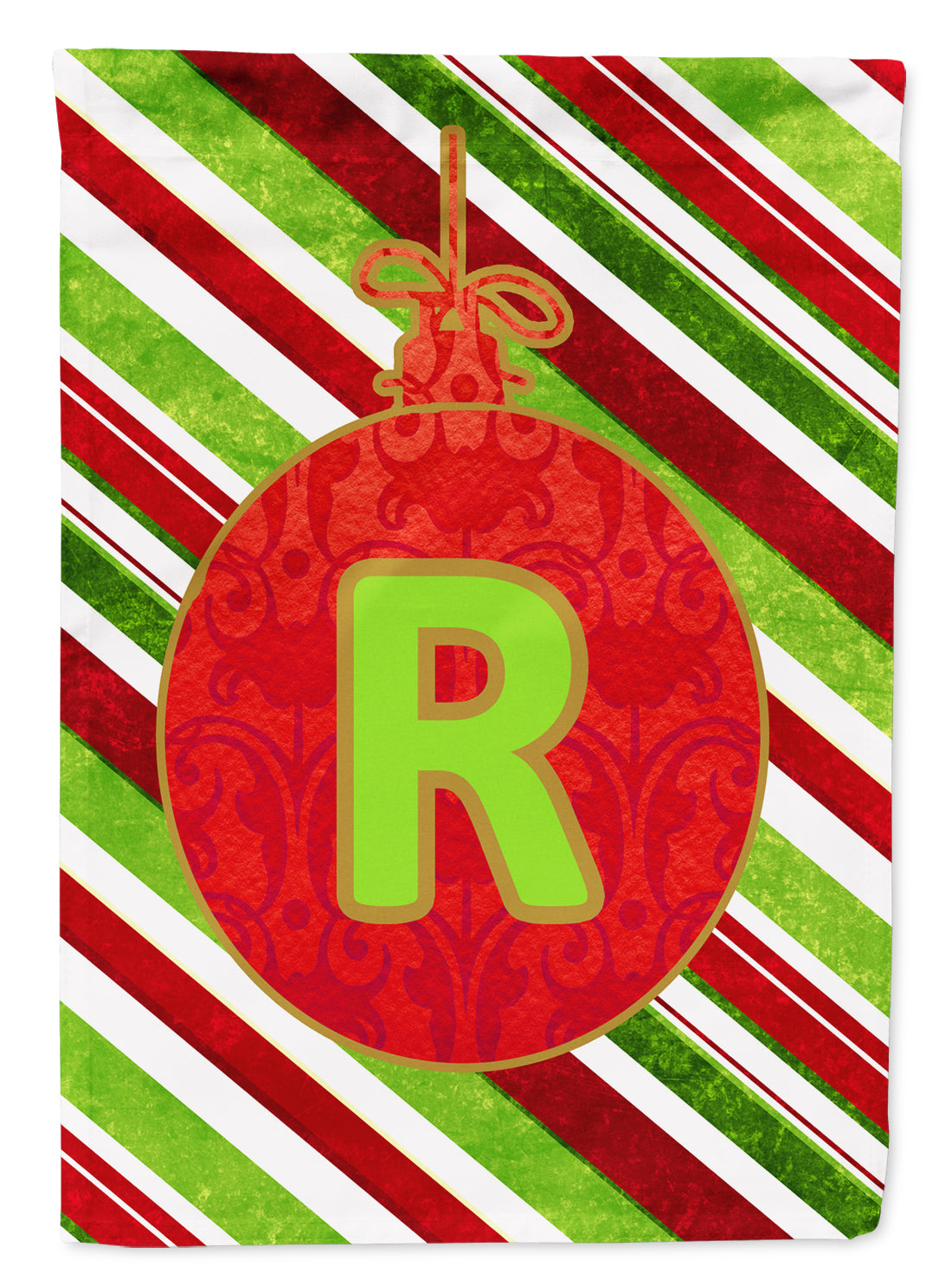 Christmas Oranment Holiday Initial Letter R House Flag 28x40 Porch Sleeve Pole Decorative Outside Yard Banner Artwork Wall Hanging, Polyester