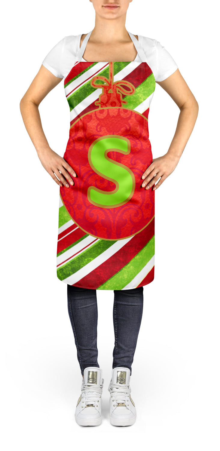 Christmas Oranment Holiday Initial Letter S Apron Cooking Kitchen Server Baking Crafts Gardening for Adult Women Men, Unisex, Large, Multicolor
