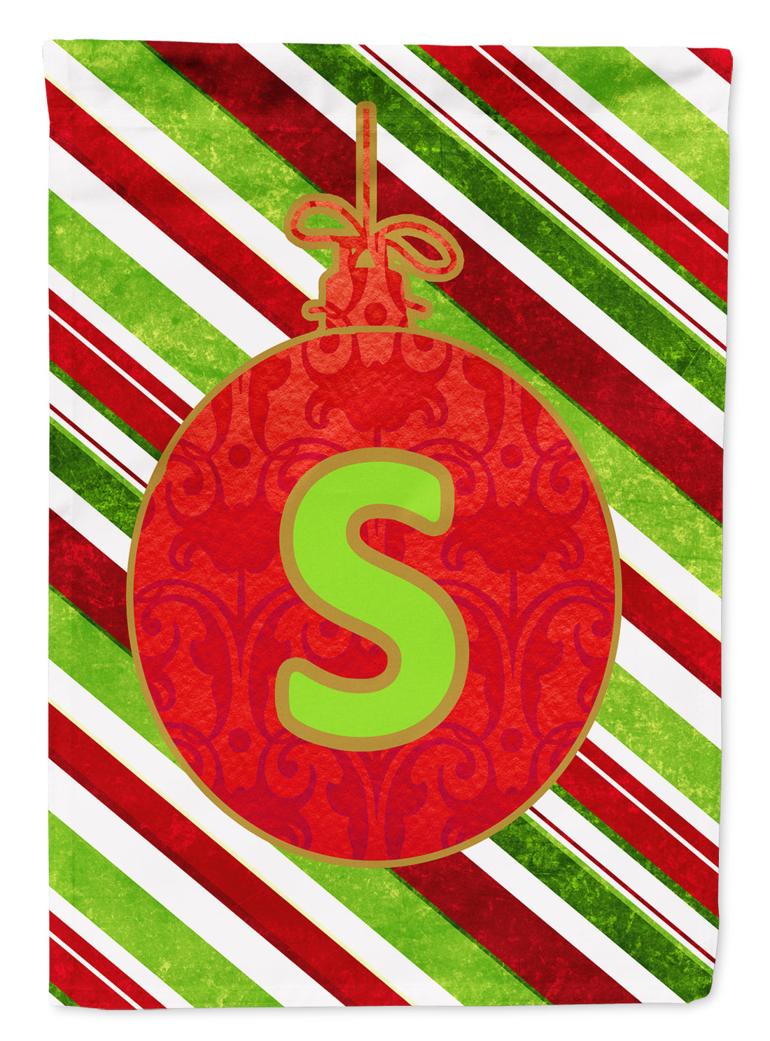 Christmas Oranment Holiday Initial Letter S House Flag 28x40 Porch Sleeve Pole Decorative Outside Yard Banner Artwork Wall Hanging, Polyester