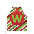 Christmas Oranment Holiday Initial Letter W Apron Cooking Kitchen Server Baking Crafts Gardening for Adult Women Men, Unisex, Large, Multicolor