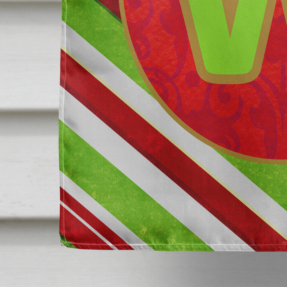 Christmas Oranment Holiday Initial Letter W House Flag 28x40 Porch Sleeve Pole Decorative Outside Yard Banner Artwork Wall Hanging, Polyester