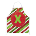 Christmas Oranment Holiday Initial Letter X Apron Cooking Kitchen Server Baking Crafts Gardening for Adult Women Men, Unisex, Large, Multicolor