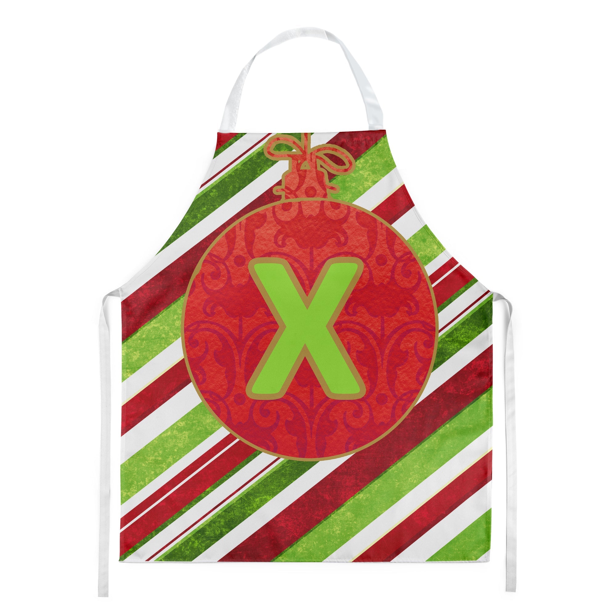 Christmas Oranment Holiday Initial Letter X Apron Cooking Kitchen Server Baking Crafts Gardening for Adult Women Men, Unisex, Large, Multicolor