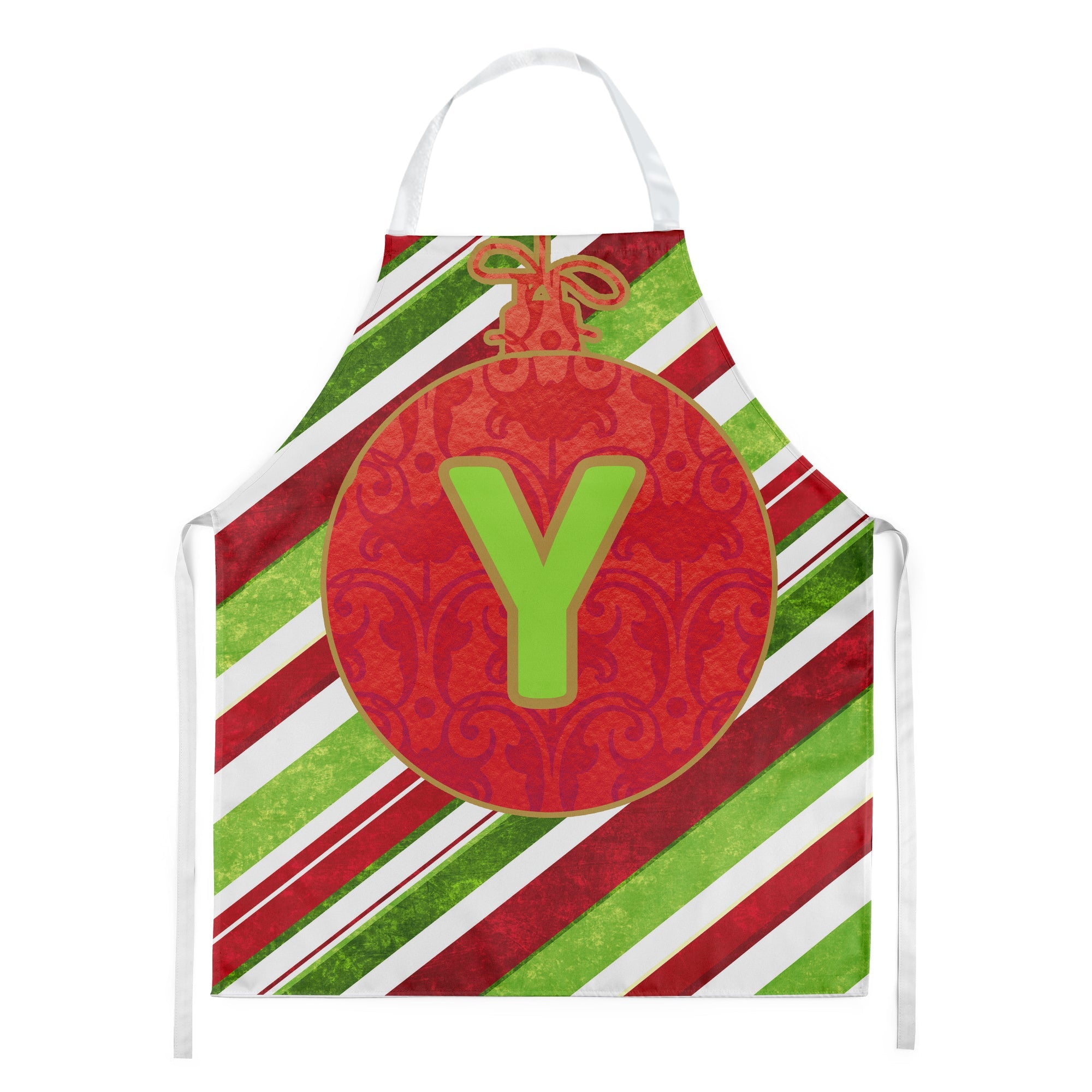 Christmas Oranment Holiday Initial Letter Y Apron Cooking Kitchen Server Baking Crafts Gardening for Adult Women Men, Unisex, Large, Multicolor