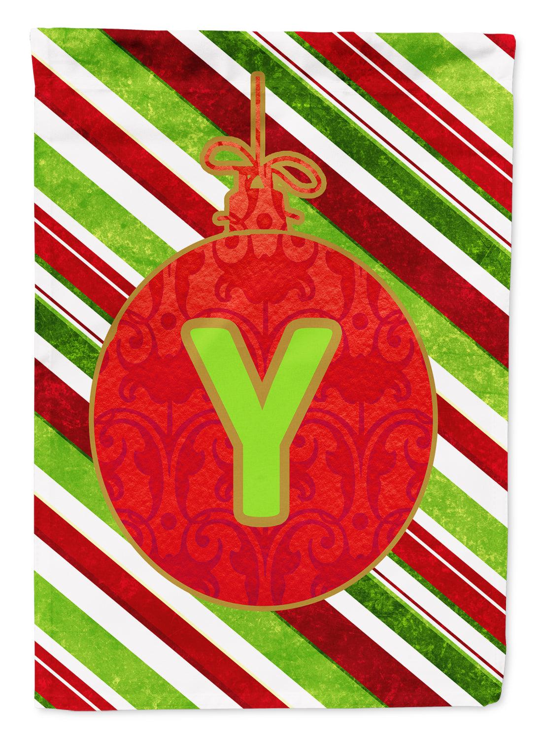 Christmas Oranment Holiday Initial Letter Y House Flag 28x40 Porch Sleeve Pole Decorative Outside Yard Banner Artwork Wall Hanging, Polyester