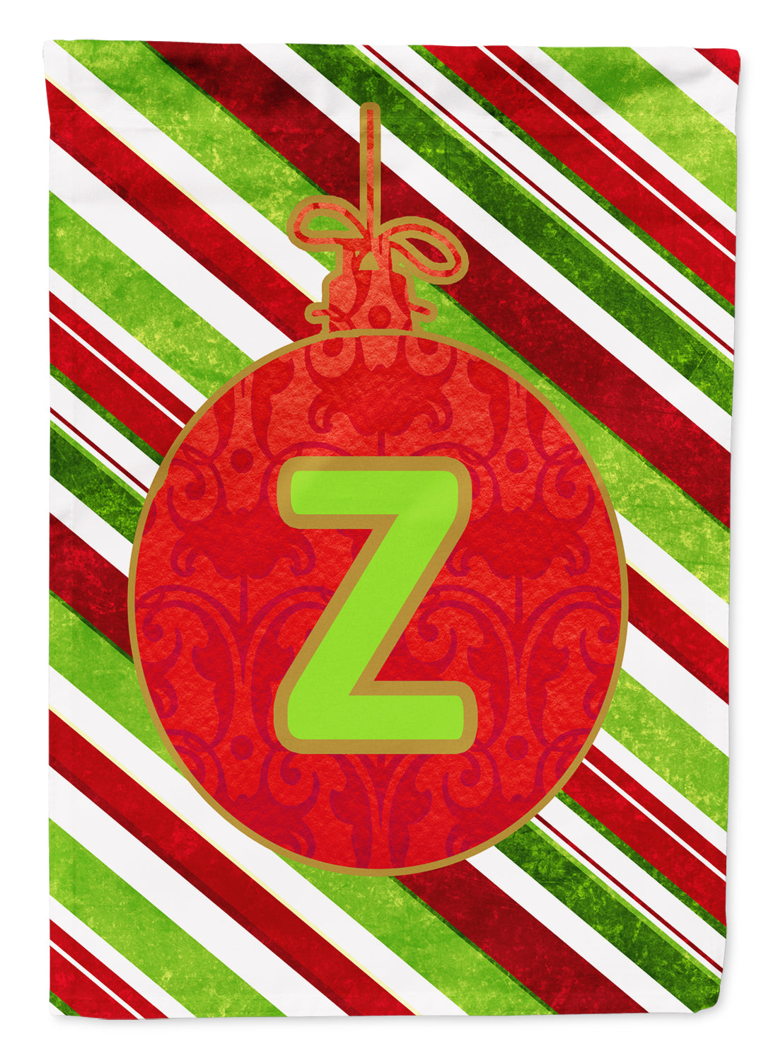 Christmas Oranment Holiday Initial Letter Z House Flag 28x40 Porch Sleeve Pole Decorative Outside Yard Banner Artwork Wall Hanging, Polyester