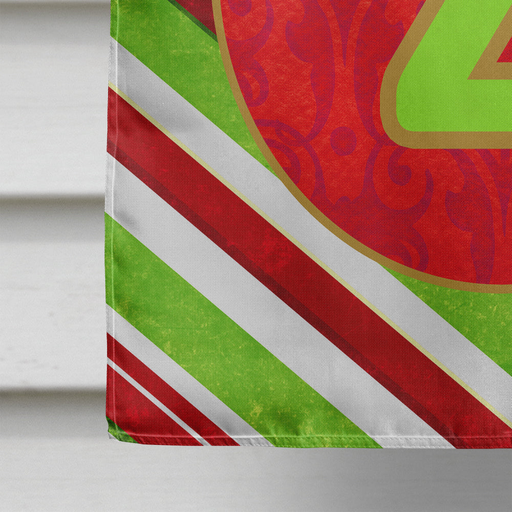 Christmas Oranment Holiday Initial Letter Z House Flag 28x40 Porch Sleeve Pole Decorative Outside Yard Banner Artwork Wall Hanging, Polyester